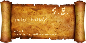 Ipolyi Enikő névjegykártya